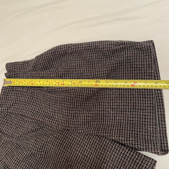 New Japanese Plaid and Pleated wool Skort, paper bag waist size 26, high waisted - Picture 5 of 11